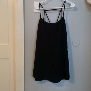 Black strappy shift dress